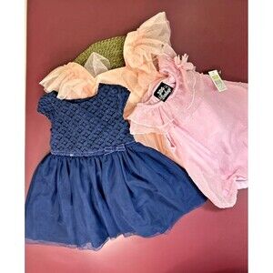 Lot Of 3 Little Girl Formal Dresses 6-9 Month
